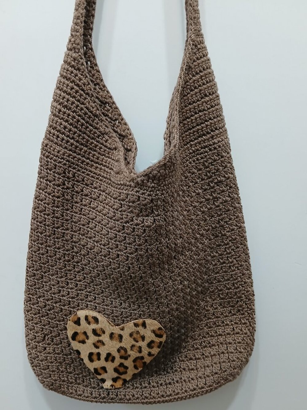 Talbots Taupe Crochet Hobo